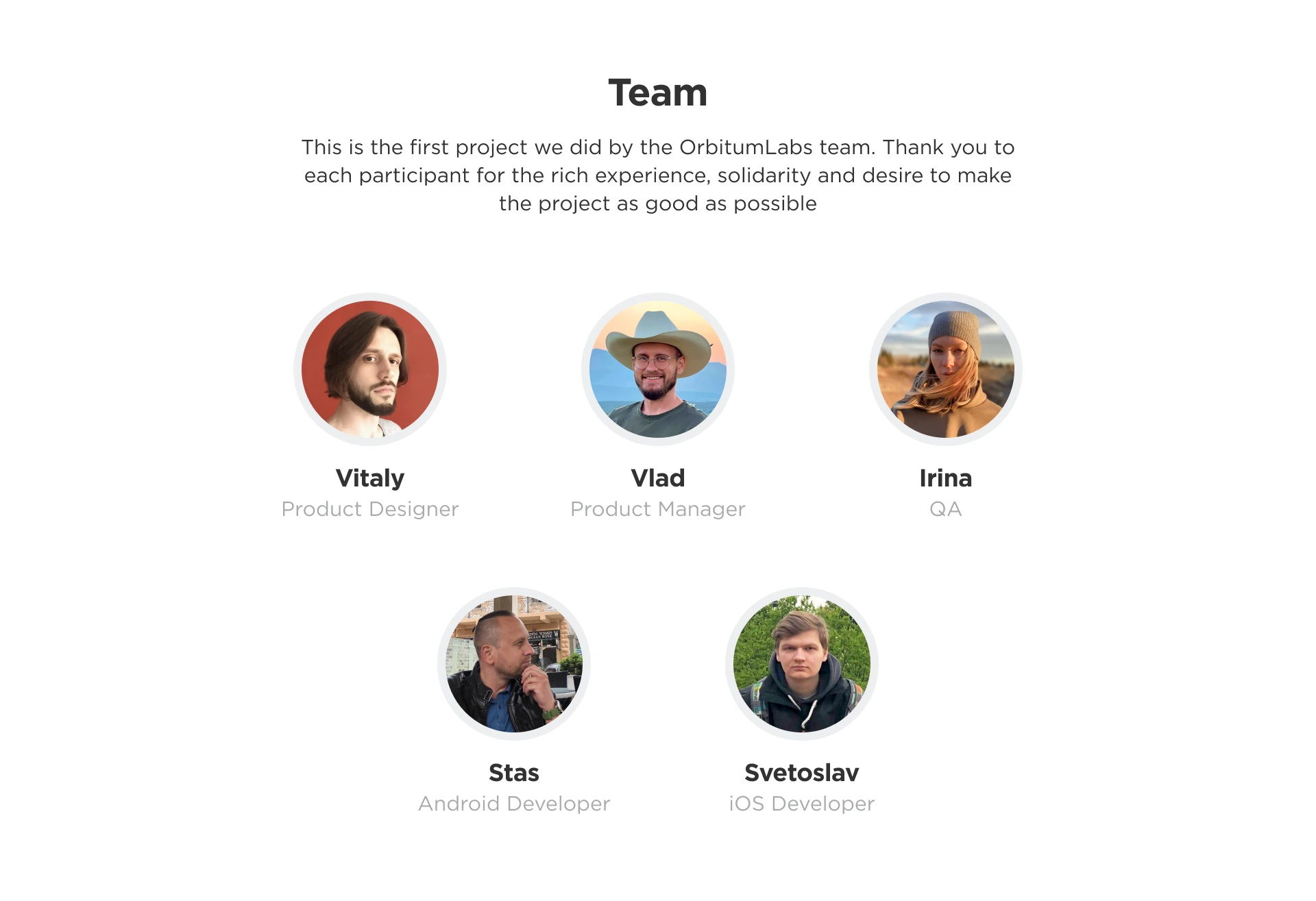The product team behind the THRIVE mobile app