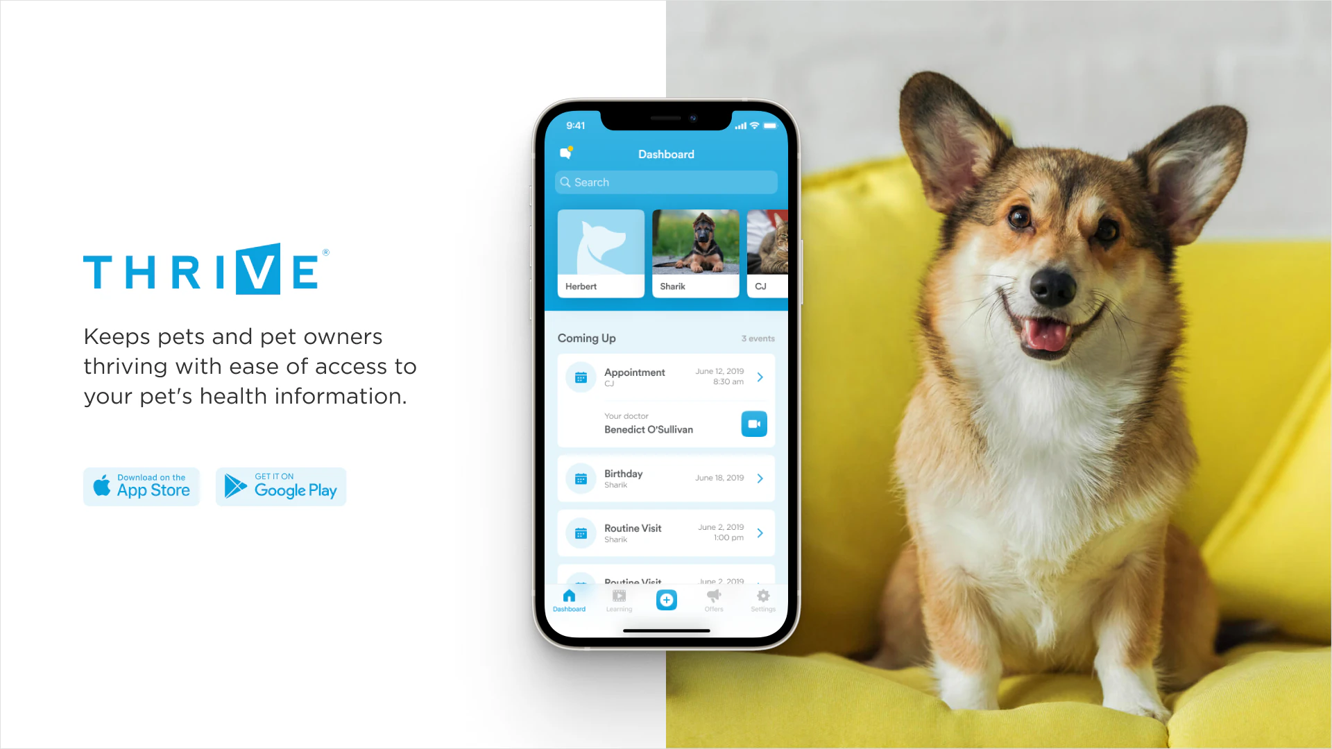 THRIVE Vet Care Mobile App